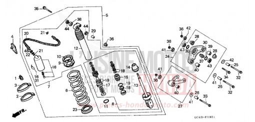 KISSEN, HINTEN (RJ/RK) CR80RK de 1989